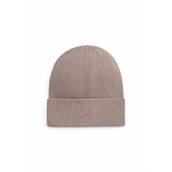 Calvin Klein Beige Organic Cotton Cap (Baseball Women's Hat)